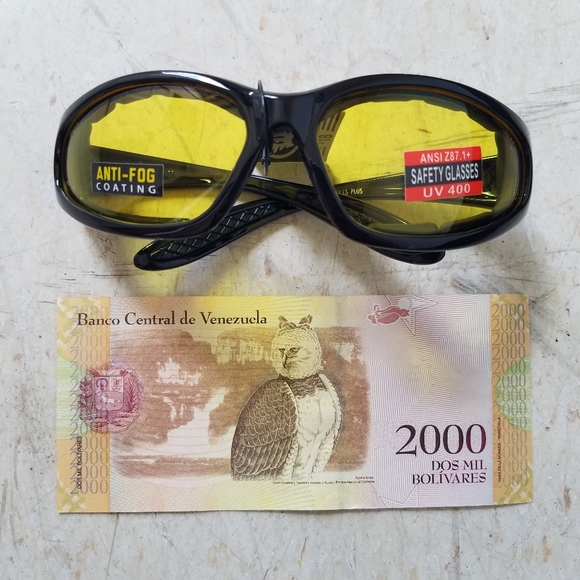 Motorcyle Glasses yellow free Foreign currency with purchase while supplies last - Picture 6 of 16